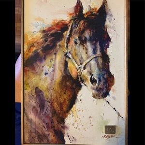 Dean Crouser framed Horse canvases
